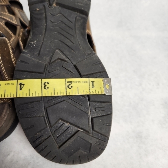 Size 8 Men's Sandal Vegan leather Brown EARTH SPIRIT - Picture 13 of 15